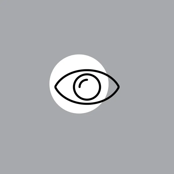 Иконка Глаза Плоский Вектор Красочном Фоне — стоковый вектор