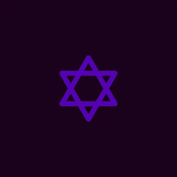 Chanukkah Ντέιβιντ Star Επίπεδη Εικονίδιο Διάνυσμα Πολύχρωμο Φόντο — Διανυσματικό Αρχείο