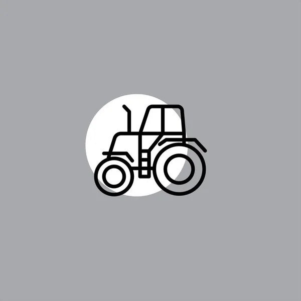 Traktor Flache Vektor Symbol Auf Buntem Hintergrund — Stockvektor