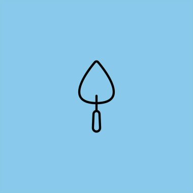 renkli arka planda spatula vektör simgesi oluşturma