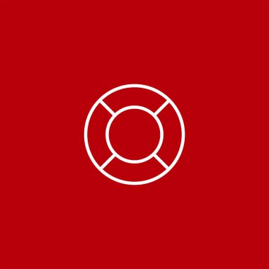 renkli arka planda lifebuoy vektör simgesi