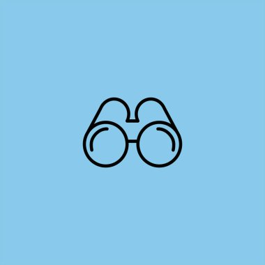 renkli arka planda dürbün vektör simgesi