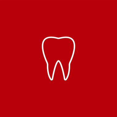 Diş vektör simge renkli arka plan üzerinde