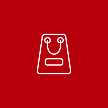  renkli arka planda alışveriş çantası vektör simgesi