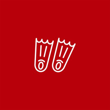 renkli arka planda flippers vektör simgesi