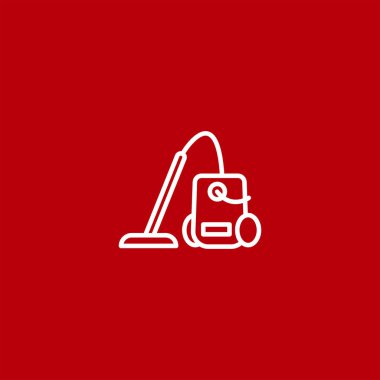 Renkli arka planda elektrikli süpürge vektör simgesi