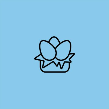 renkli arka planda tavuk yumurtası vektör simgesi