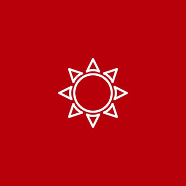 renkli arka planda güneş vektör simgesi