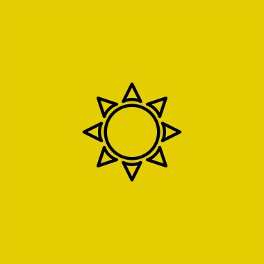 renkli arka planda güneş vektör simgesi