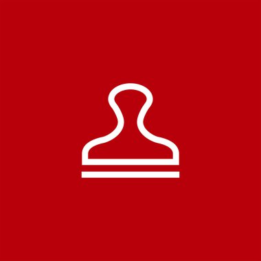 renkli arka planda damga vektör simgesi