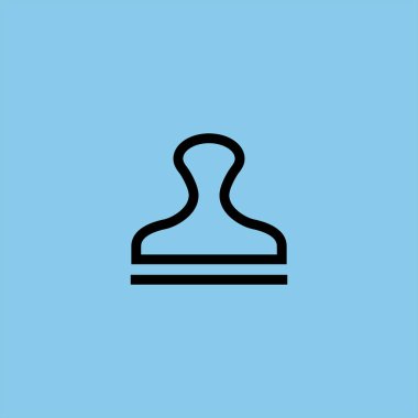 renkli arka planda damga vektör simgesi