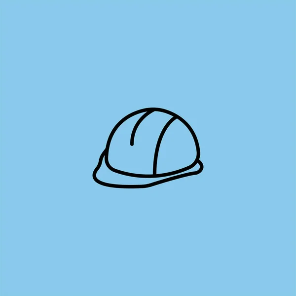 Icona Vettoriale Hardhat Sfondo Colorato — Vettoriale Stock