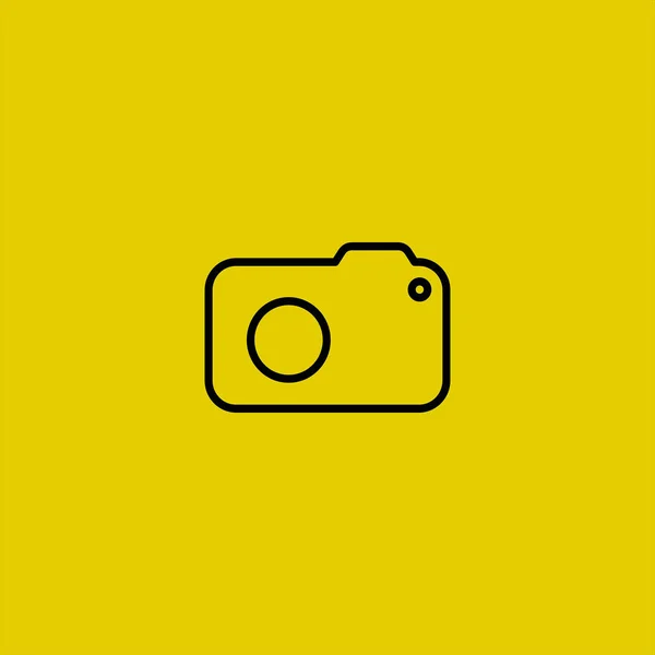 Fotocamera Vector Pictogram Kleurrijke Achtergrond — Stockvector