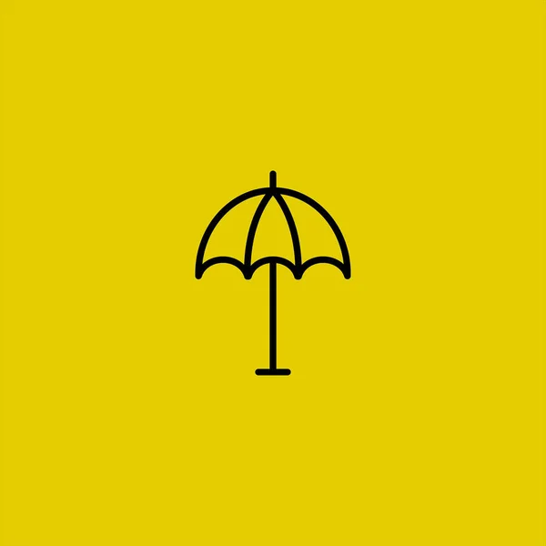 Icône Vectorielle Parapluie Sur Fond Coloré — Image vectorielle