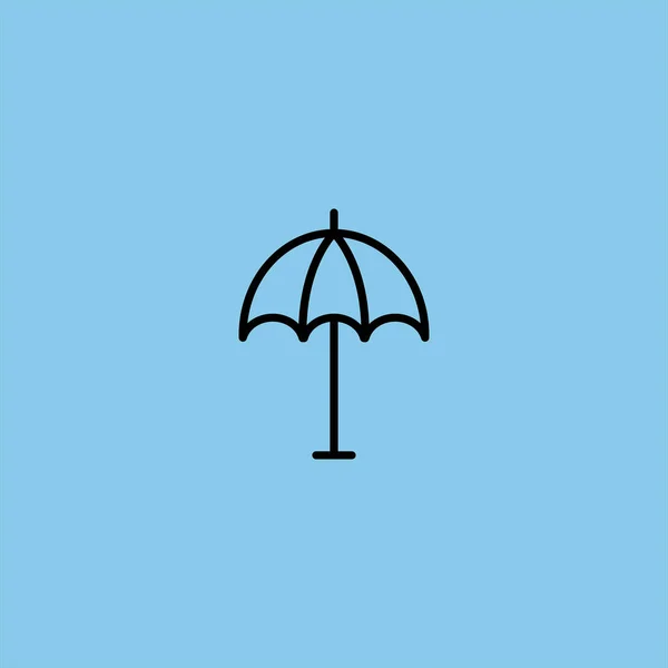 Renkli Arka Planda Şemsiye Vektör Simgesi — Stok Vektör