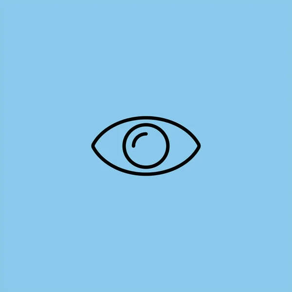 Icona Vettoriale Occhio Sfondo Colorato — Vettoriale Stock