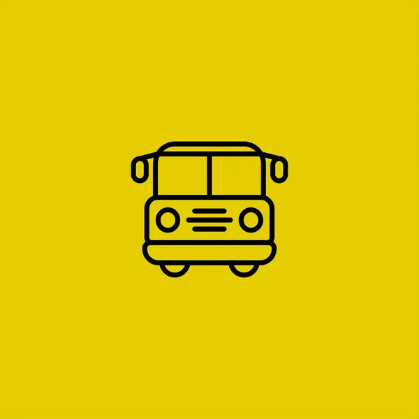 Bus Vektor Symbol Auf Buntem Hintergrund — Stockvektor