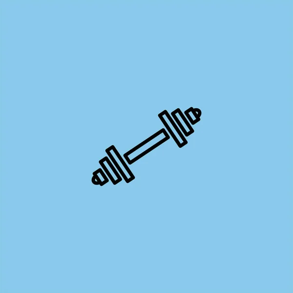 Barbell Vector Pictogram Kleurrijke Achtergrond — Stockvector