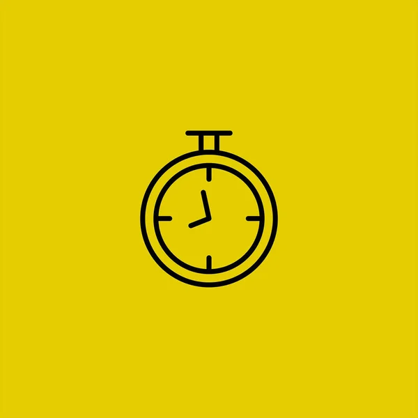 Icône Vectorielle Chronomètre Sur Fond Coloré — Image vectorielle