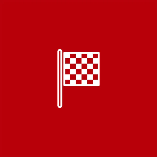 Icono Vector Bandera Cuadros Sobre Fondo Colorido — Archivo Imágenes Vectoriales