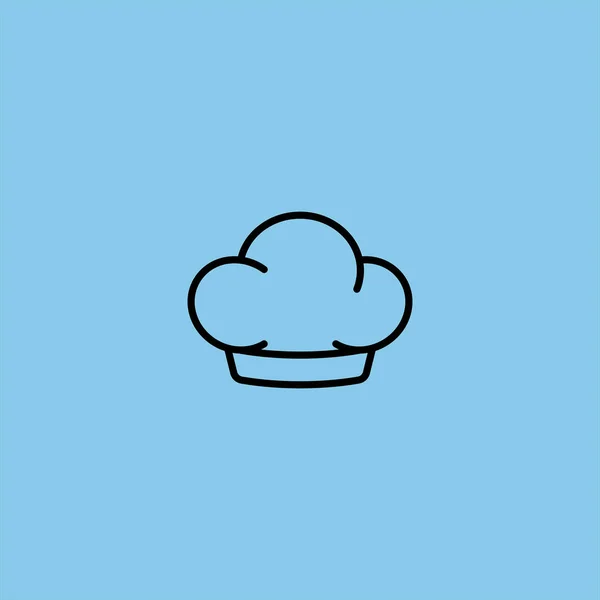 Chef Cap Vector Icono Sobre Fondo Colorido — Vector de stock