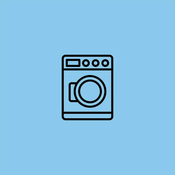 Waschmaschinen Vektor Symbol Auf Buntem Hintergrund — Stockvektor