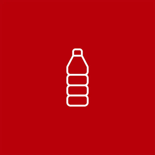 Icono Vector Botella Plástico Sobre Fondo Colorido — Vector de stock