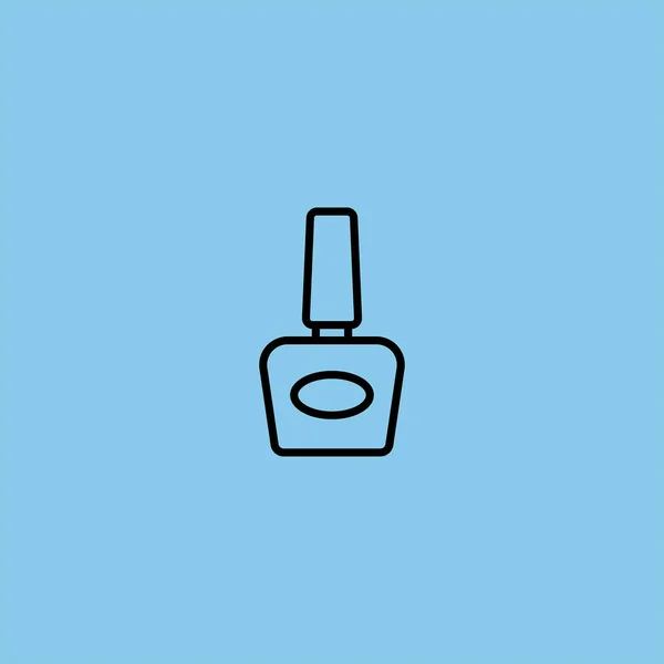 Icono Vector Botella Esmalte Uñas Sobre Fondo Colorido — Archivo Imágenes Vectoriales