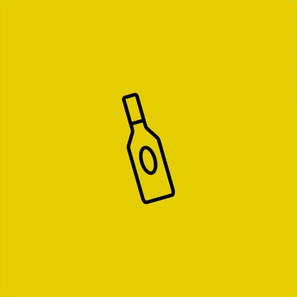 Bottiglia Vetro Icona Vettoriale Sfondo Colorato — Vettoriale Stock