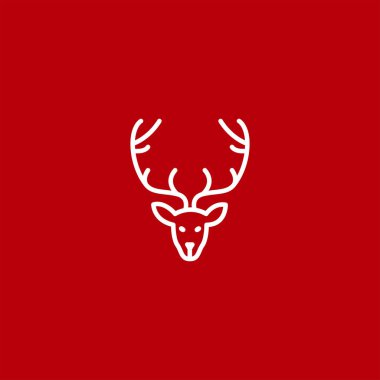 renkli arka planda geyik vektör simgesi