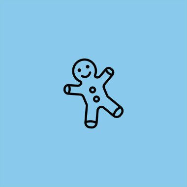 renkli arka planda zencefilli adam vektör simgesi