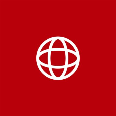 renkli arka planda küre vektör simgesi