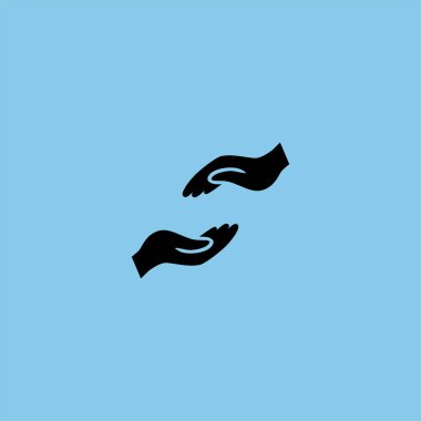 renkli arka planda eller vektör simgesi 