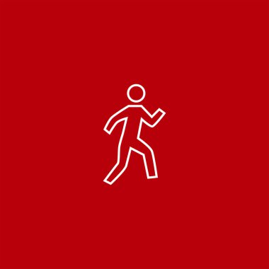  renkli arka planda çalışan adam vektör simgesi 