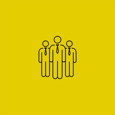 renkli arka planda iş adamları vektör simgesi 