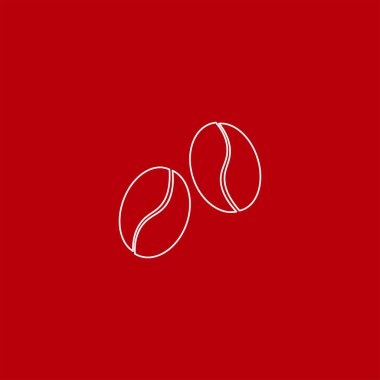  renkli arka planda kahve çekirdekleri vektör simgesi 