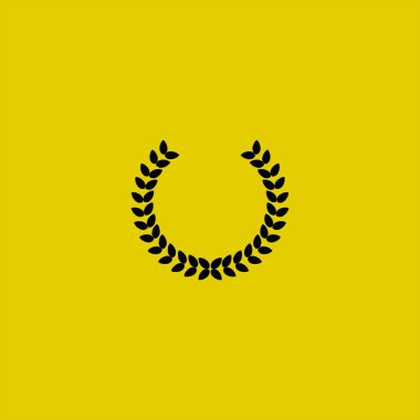 Renkli arkaplanda defne vektörü simgesi 