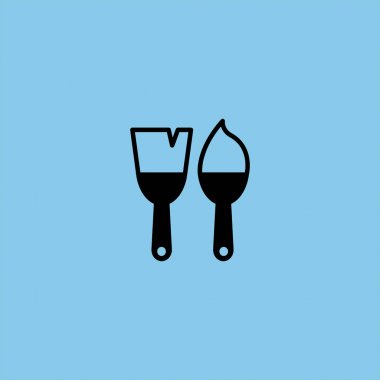 renkli arka planda vektör simgesini fırçalar 