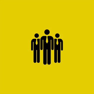 renkli arka planda iş adamları vektör simgesi 