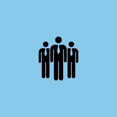 renkli arka planda iş adamları vektör simgesi 