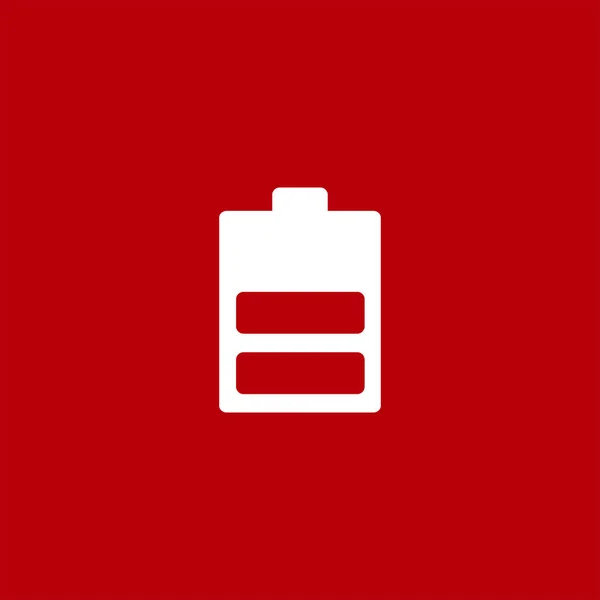 Batterij Vector Pictogram Kleurrijke Achtergrond — Stockvector