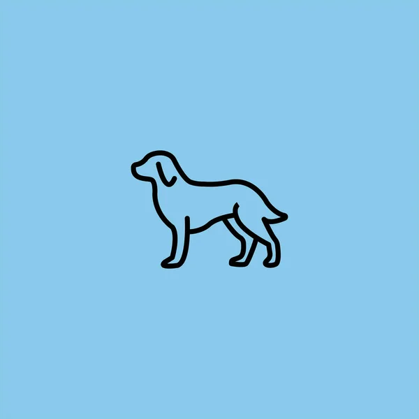 五颜六色的背景上的狗矢量图标 — 图库矢量图片