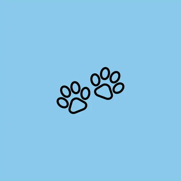 dog footprints vector icon on colorful background