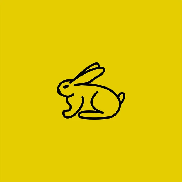 Kanin Vektor Ikon Färgglada Bakgrund — Stock vektor