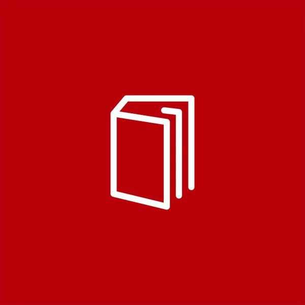 Иконка Вектора Книги Красочном Фоне — стоковый вектор