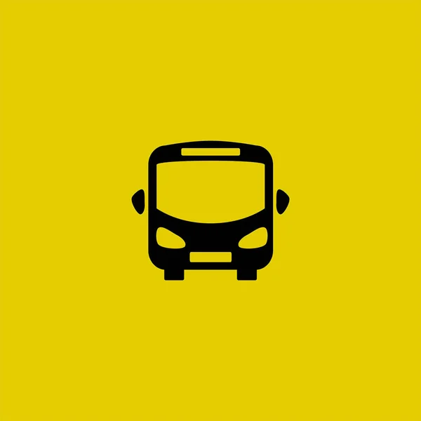 Icona Vettoriale Del Bus Sfondo Colorato — Vettoriale Stock