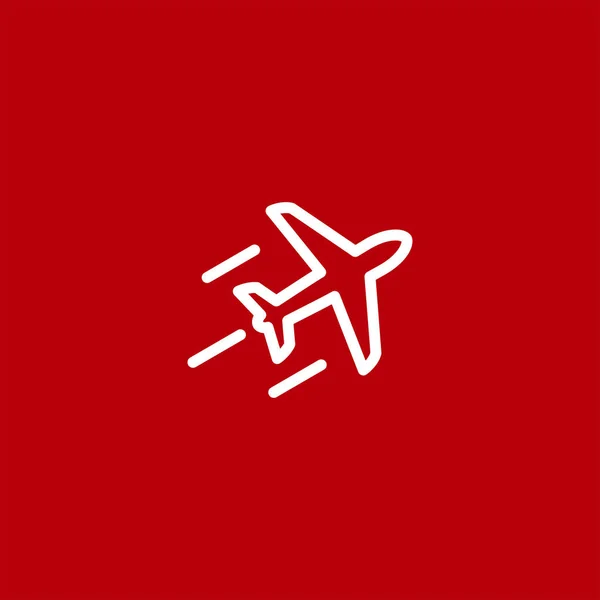 Flygplans Vektor Ikon Färgglada Bakgrund — Stock vektor