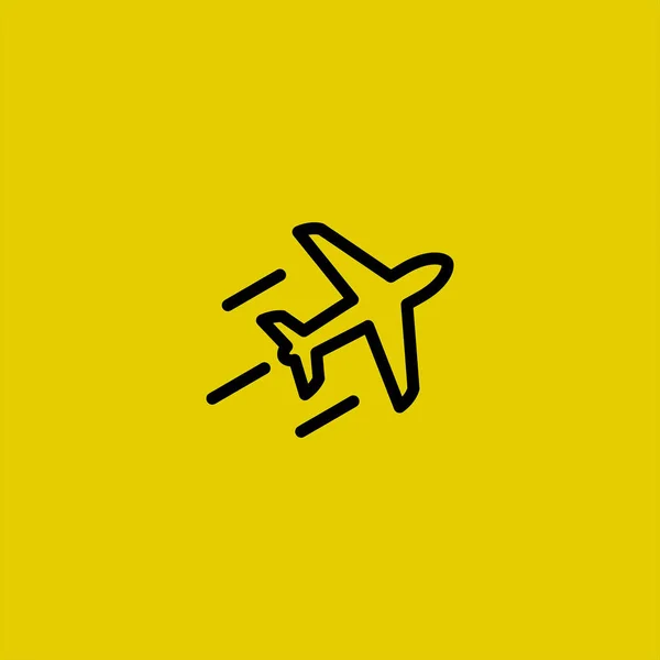 Vliegtuig Vector Pictogram Kleurrijke Achtergrond — Stockvector