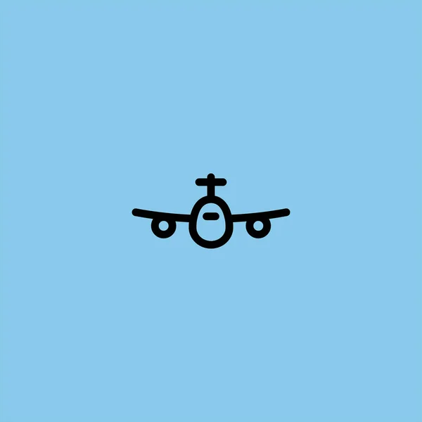 五颜六色的背景上的飞机矢量图标 — 图库矢量图片
