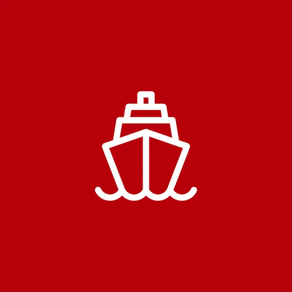 Cruise Ship Vector Icon Colorful Background — Stock Vector